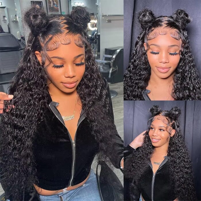 Water Wave Invisi Strap Snug Fit 360 Transparent Lace Frontal Wig Virgin Human Hair