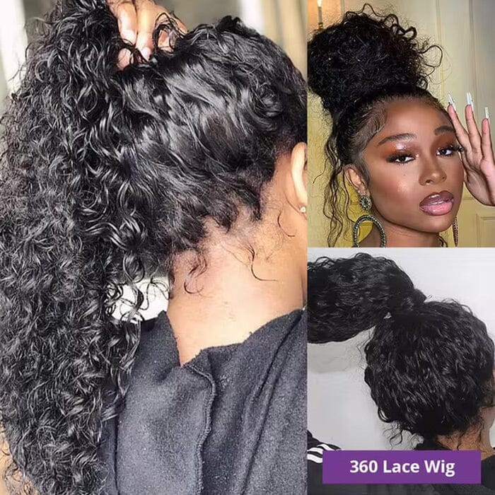 Water Wave Invisi Strap Snug Fit 360 Transparent Lace Frontal Wig Virgin Human Hair