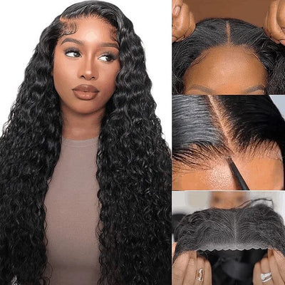 Wear Go 7x4.5 Lace Wig Glueless Pre Cut Water Wave Virgin Human Hair ｜QT Hair