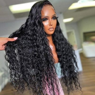 Wet and Wavy 5x5 Transparent Lace Closure Wig Water Wave Human Hair ｜QT Hair