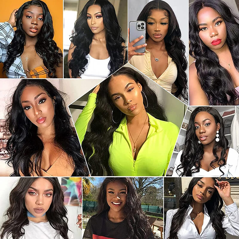 Body Wave V Part Wigs No Leave Out Natural Scalp Protective Wigs Beginner Friendly U Part Human Hair Wigs Brazilian Virgin Human Hair Wigs for Black Women ｜QT Hair